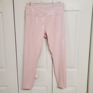 Zyia Active Pink Leopard Unicorn Light And Tight 7/8 Leggings Size 8-10